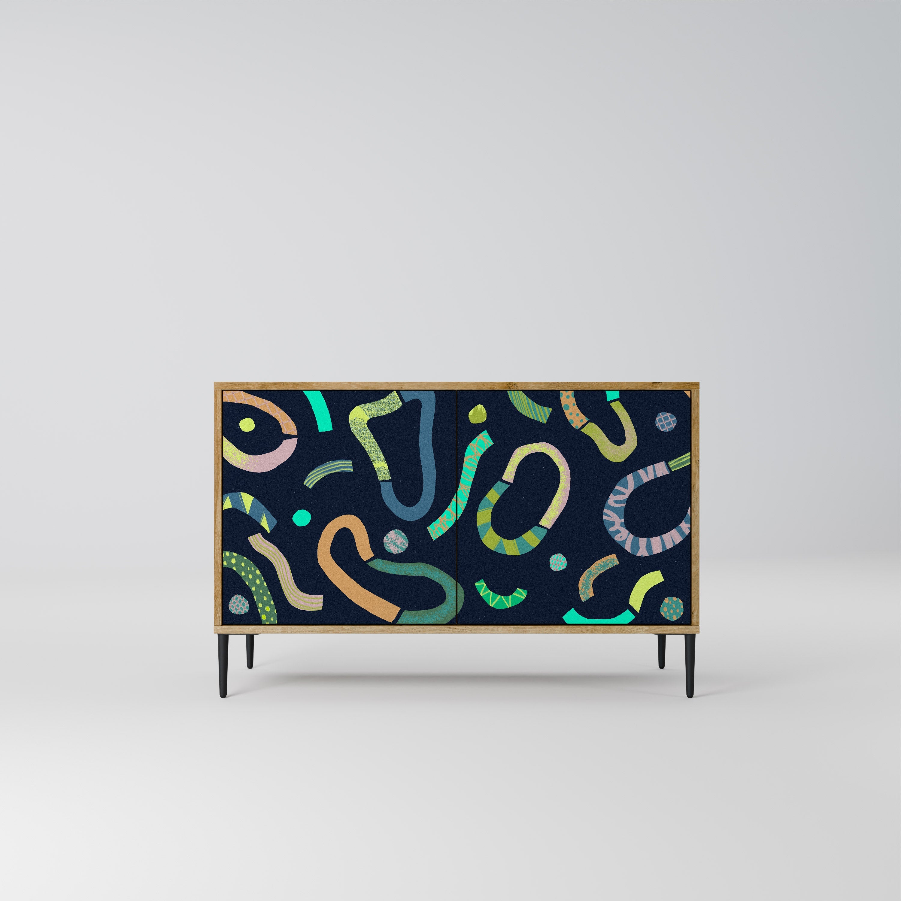 CONTRAST DANCE Aparador de 2 Portas em Efeito Carvalho