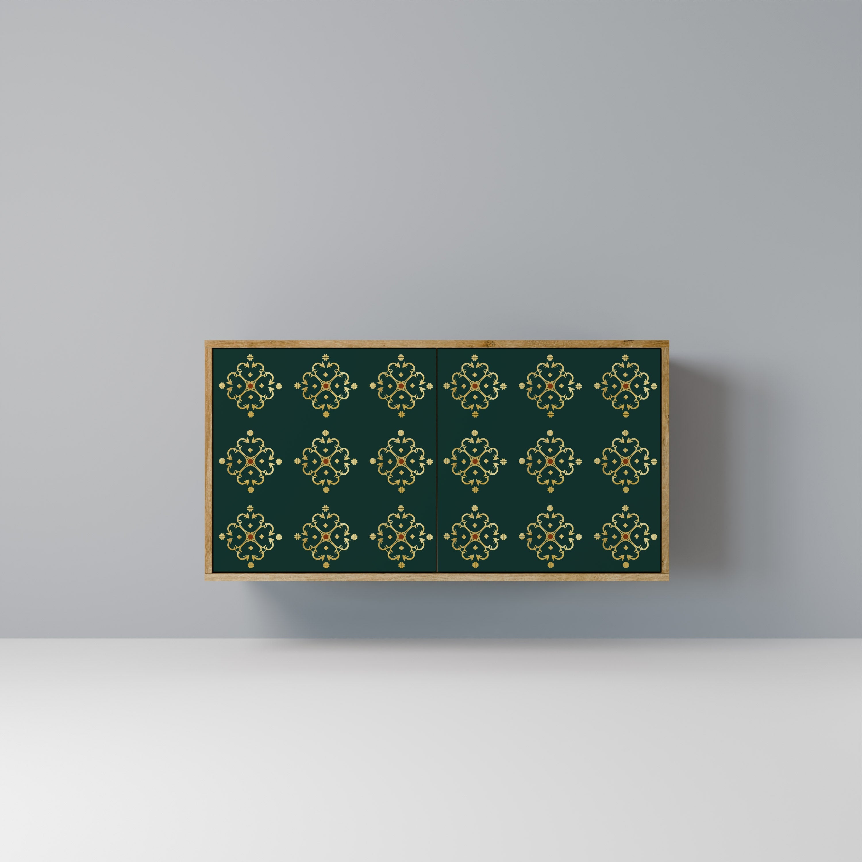 ROYAL MEDALLION Aparador de 2 Portas em Efeito Carvalho