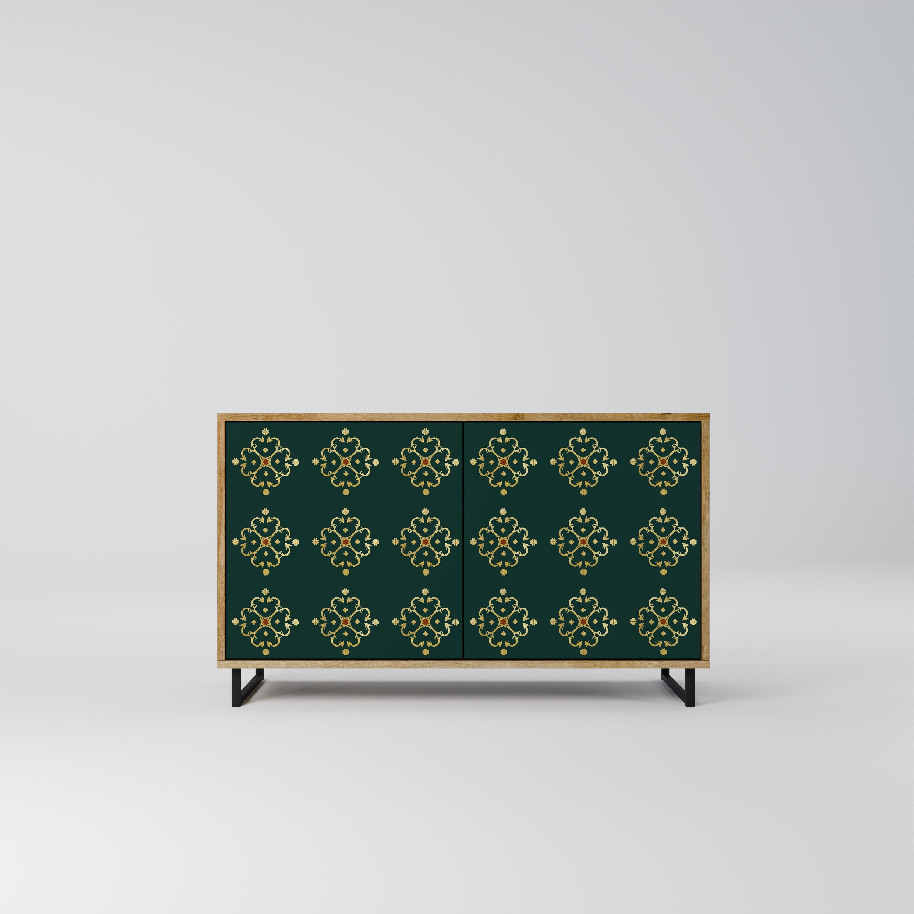 ROYAL MEDALLION Aparador de 2 Portas em Efeito Carvalho