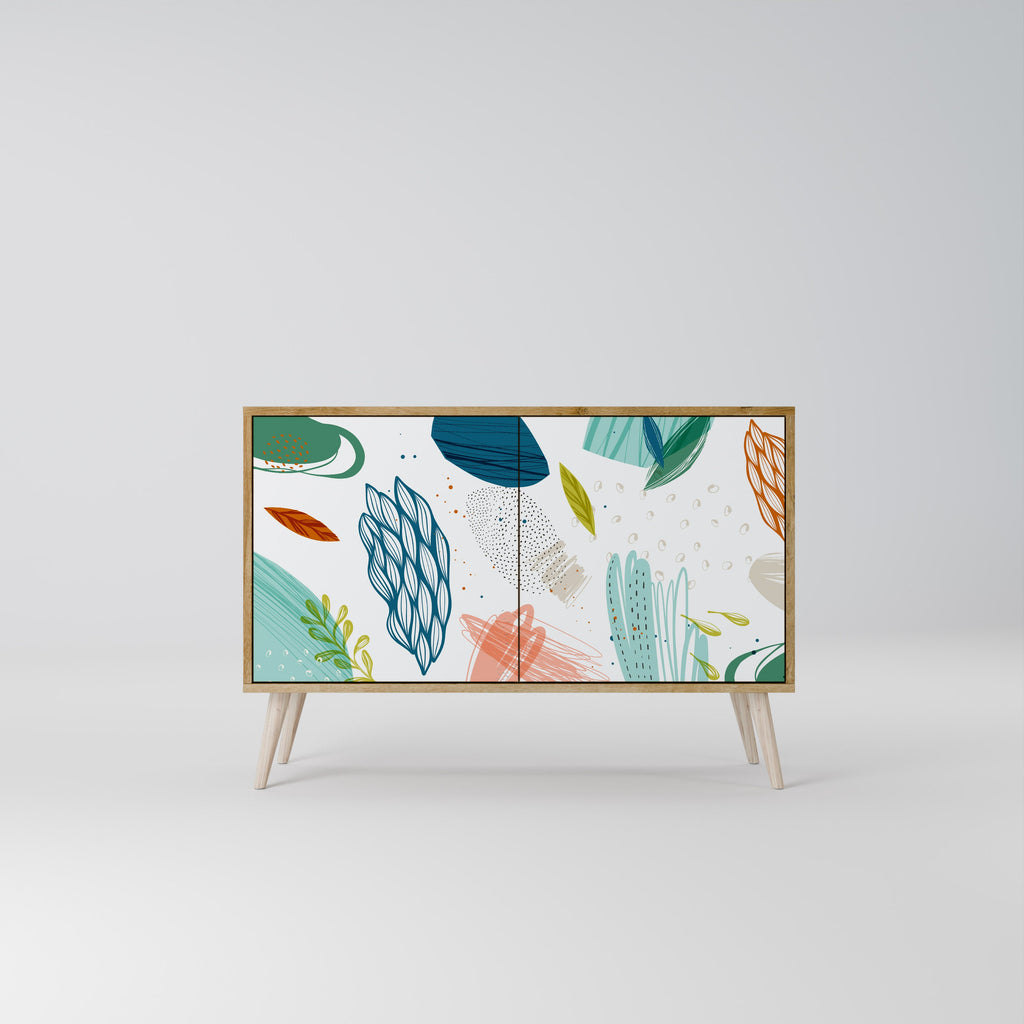 BOTANICAL HURRICANE Aparador de 2 Portas em Efeito Carvalho