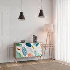 BOTANICAL HURRICANE Aparador de 2 Portas em Efeito Carvalho