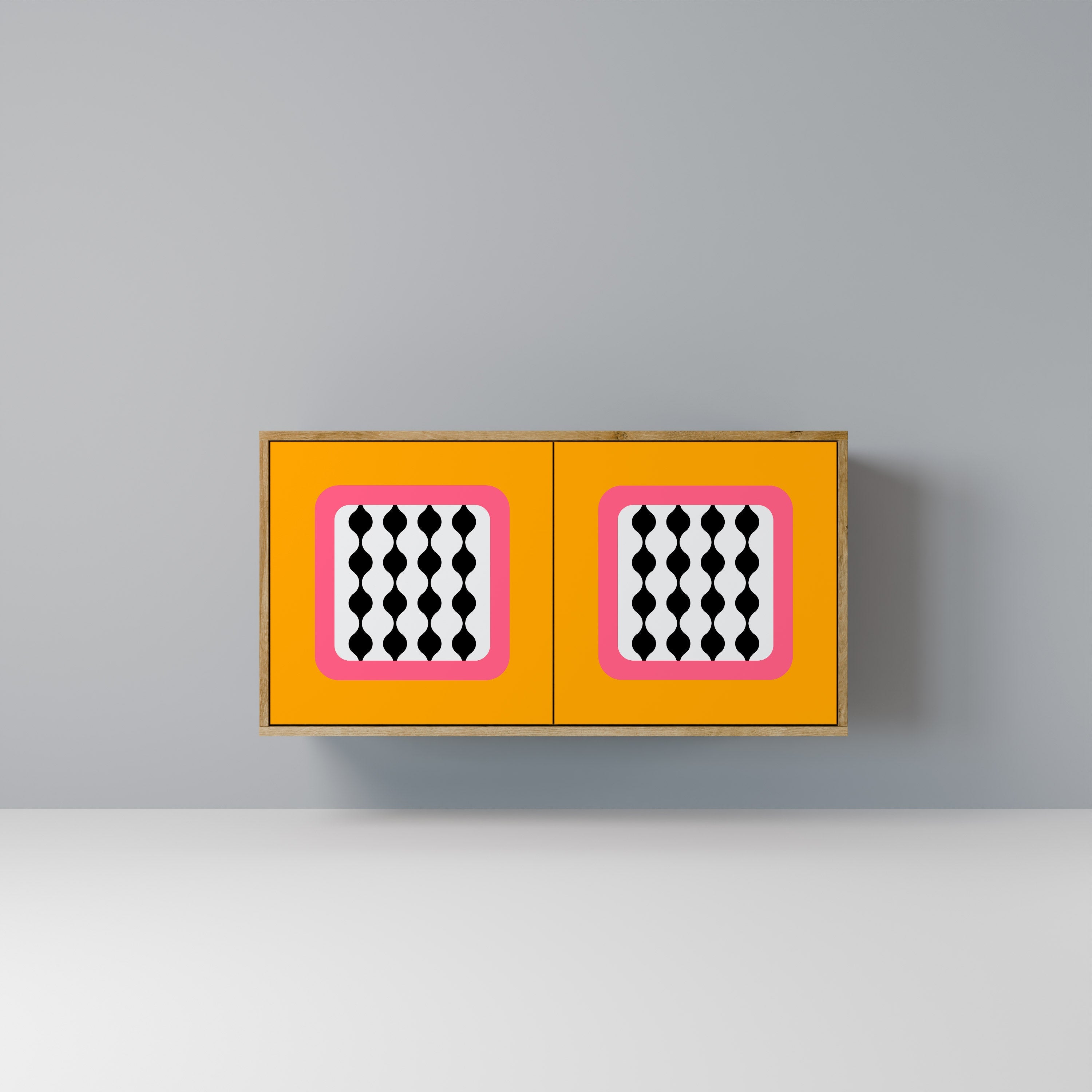 TEARS IN HEAVEN Aparador de 2 Portas em Efeito Carvalho