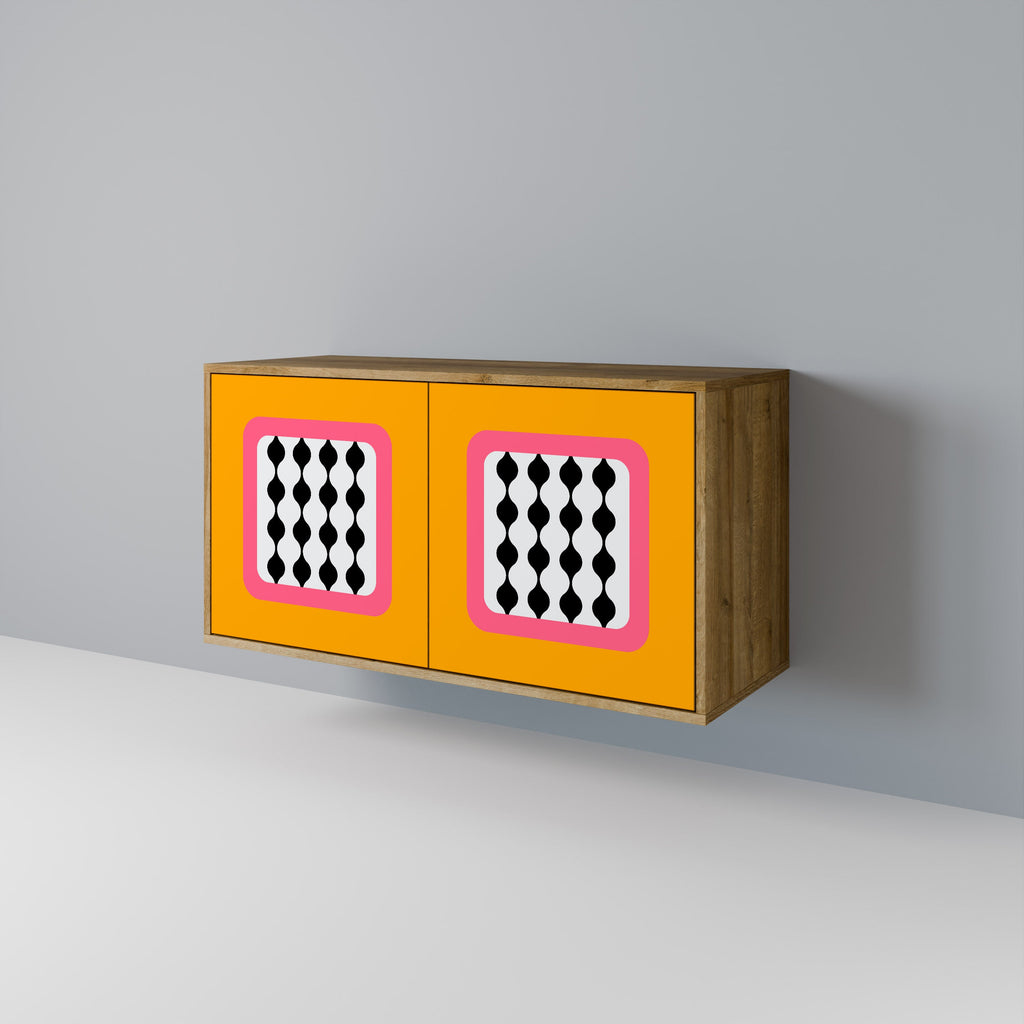 TEARS IN HEAVEN Aparador de 2 Portas em Efeito Carvalho