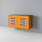 TEARS IN HEAVEN Aparador de 2 Portas em Efeito Carvalho