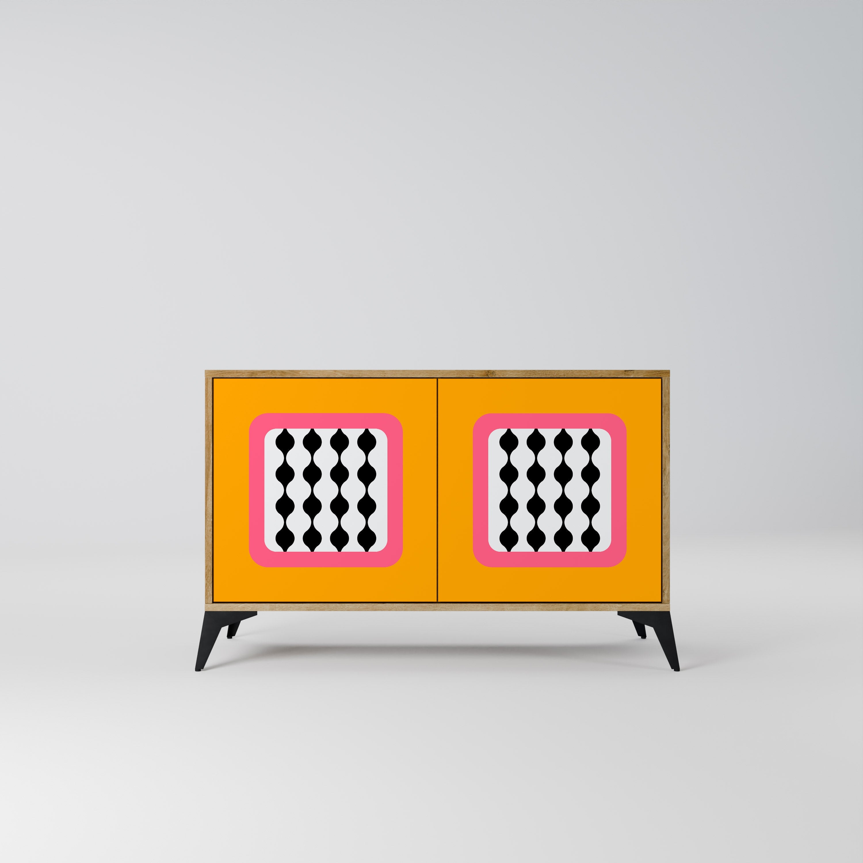 TEARS IN HEAVEN Aparador de 2 Portas em Efeito Carvalho