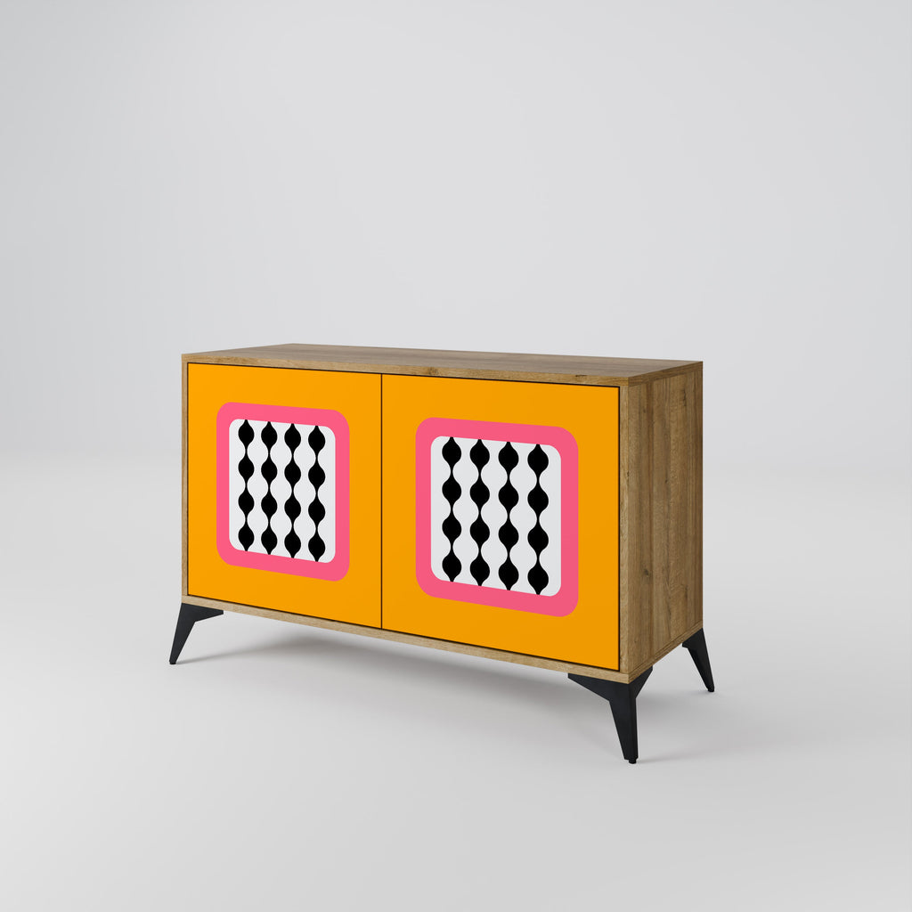 TEARS IN HEAVEN Aparador de 2 Portas em Efeito Carvalho