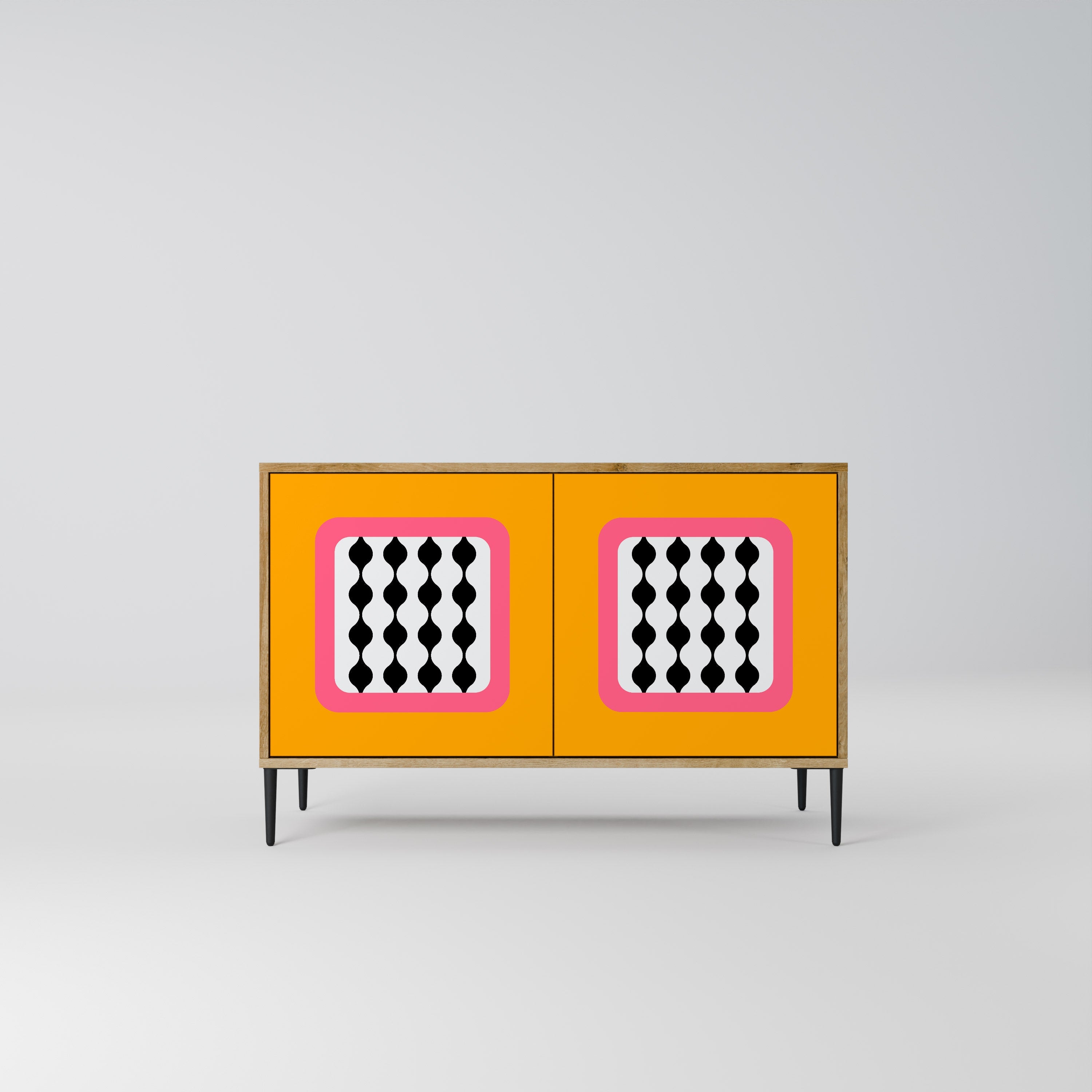 TEARS IN HEAVEN Aparador de 2 Portas em Efeito Carvalho