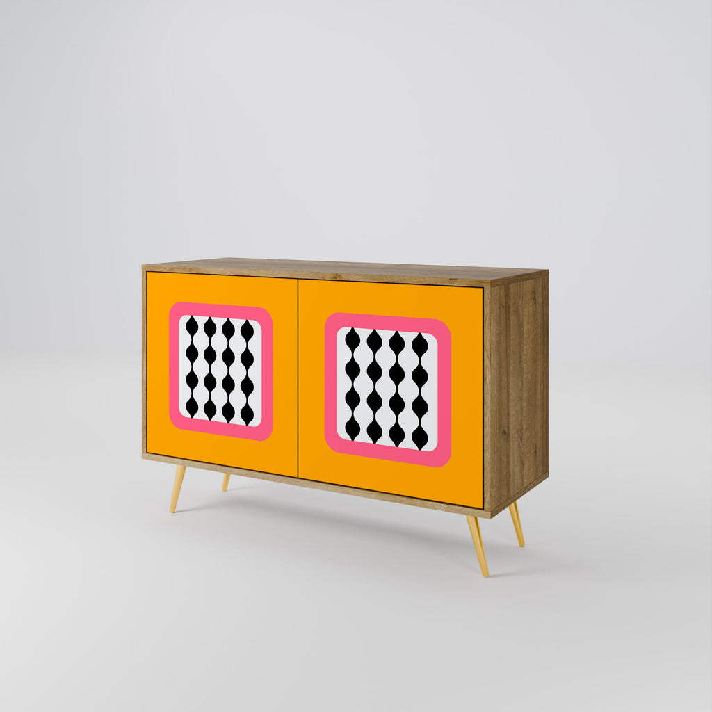 TEARS IN HEAVEN Aparador de 2 Portas em Efeito Carvalho