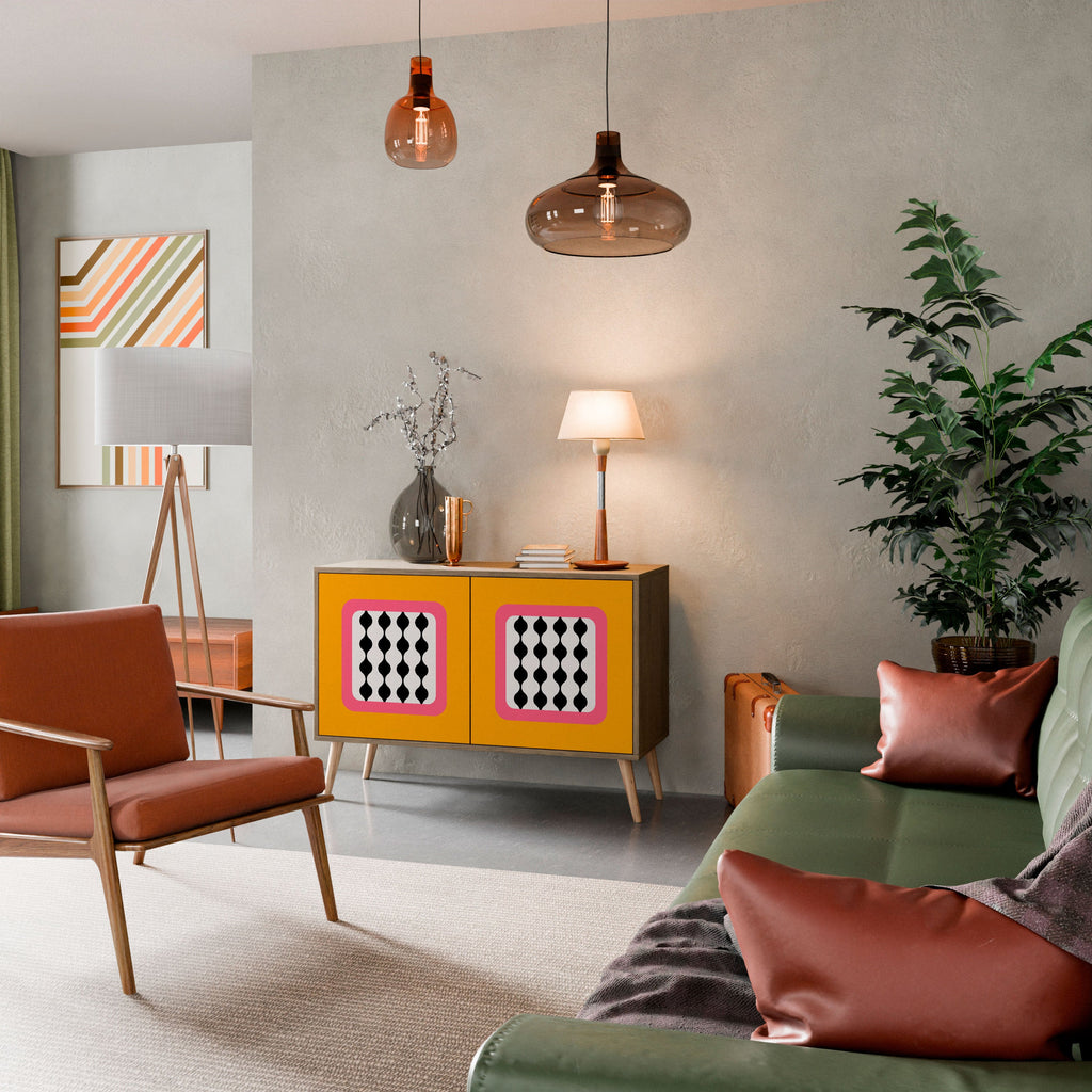 TEARS IN HEAVEN Aparador de 2 Portas em Efeito Carvalho