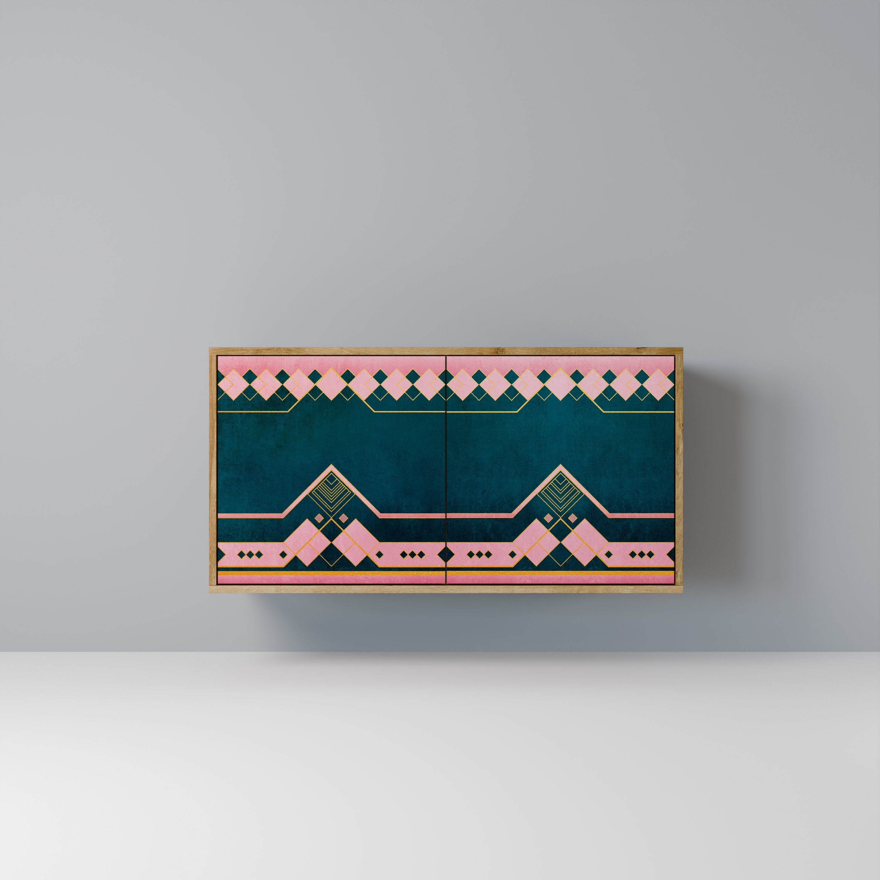 ROYAL COMPOSITION Aparador de 2 Portas em Efeito Carvalho