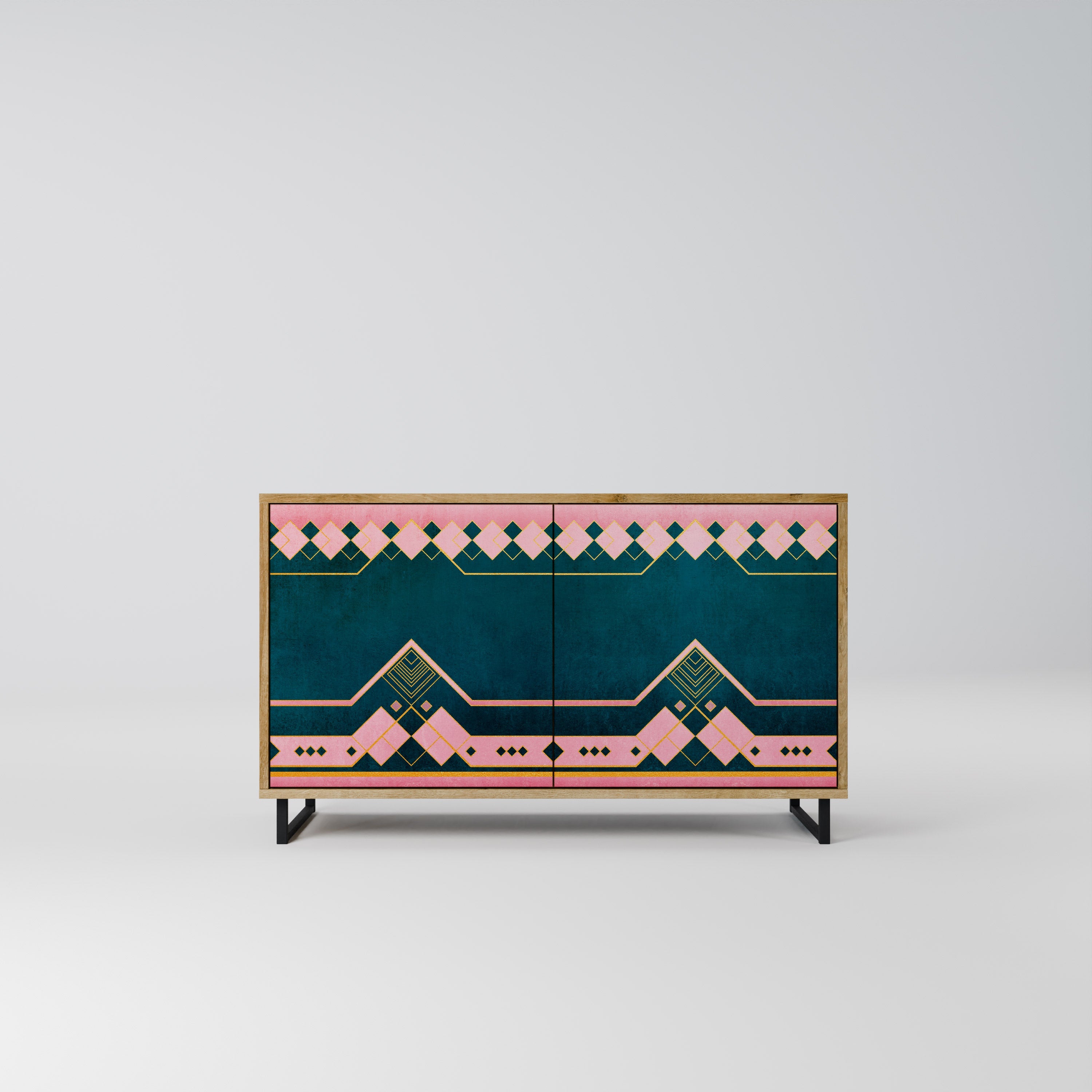 ROYAL COMPOSITION Aparador de 2 Portas em Efeito Carvalho