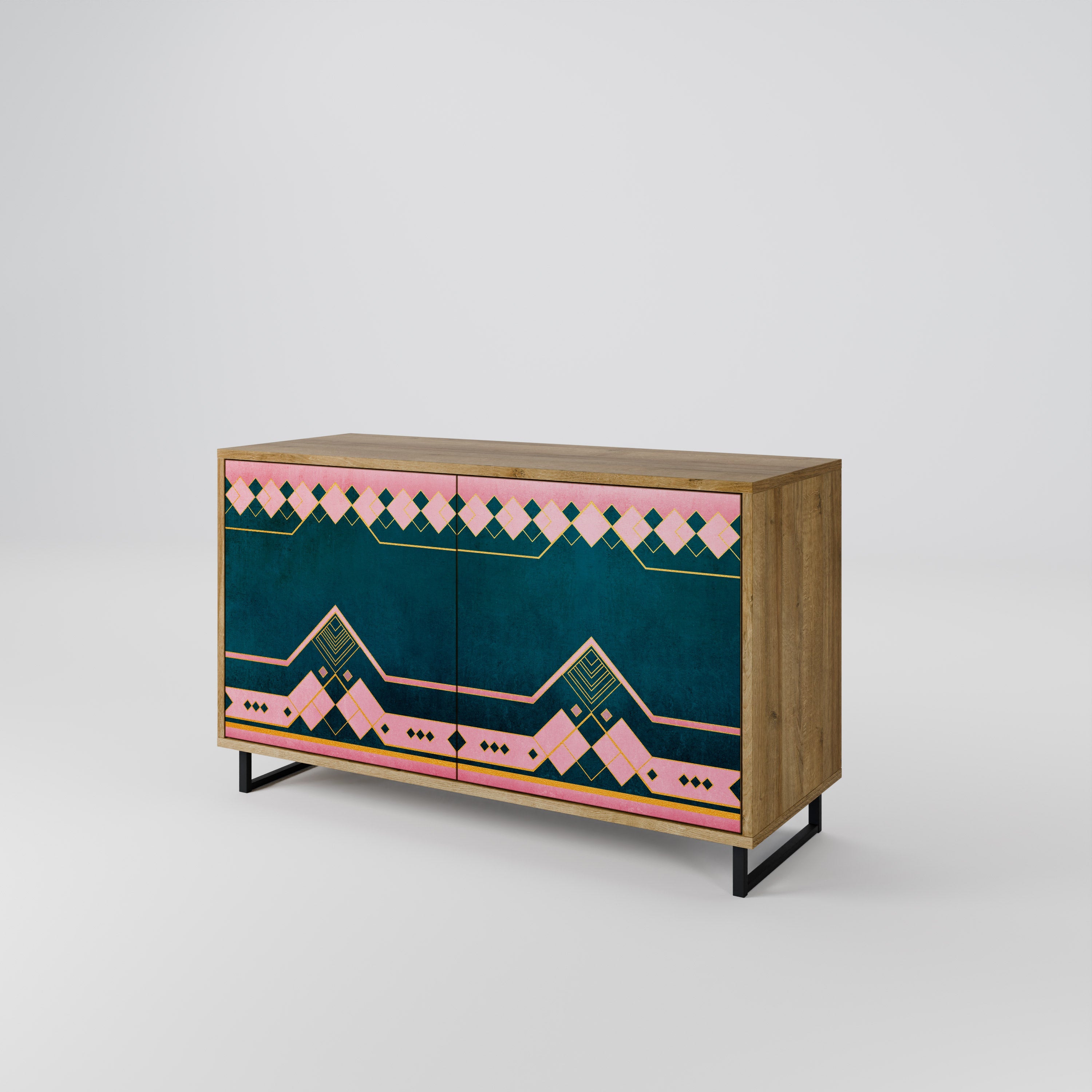 ROYAL COMPOSITION Aparador de 2 Portas em Efeito Carvalho