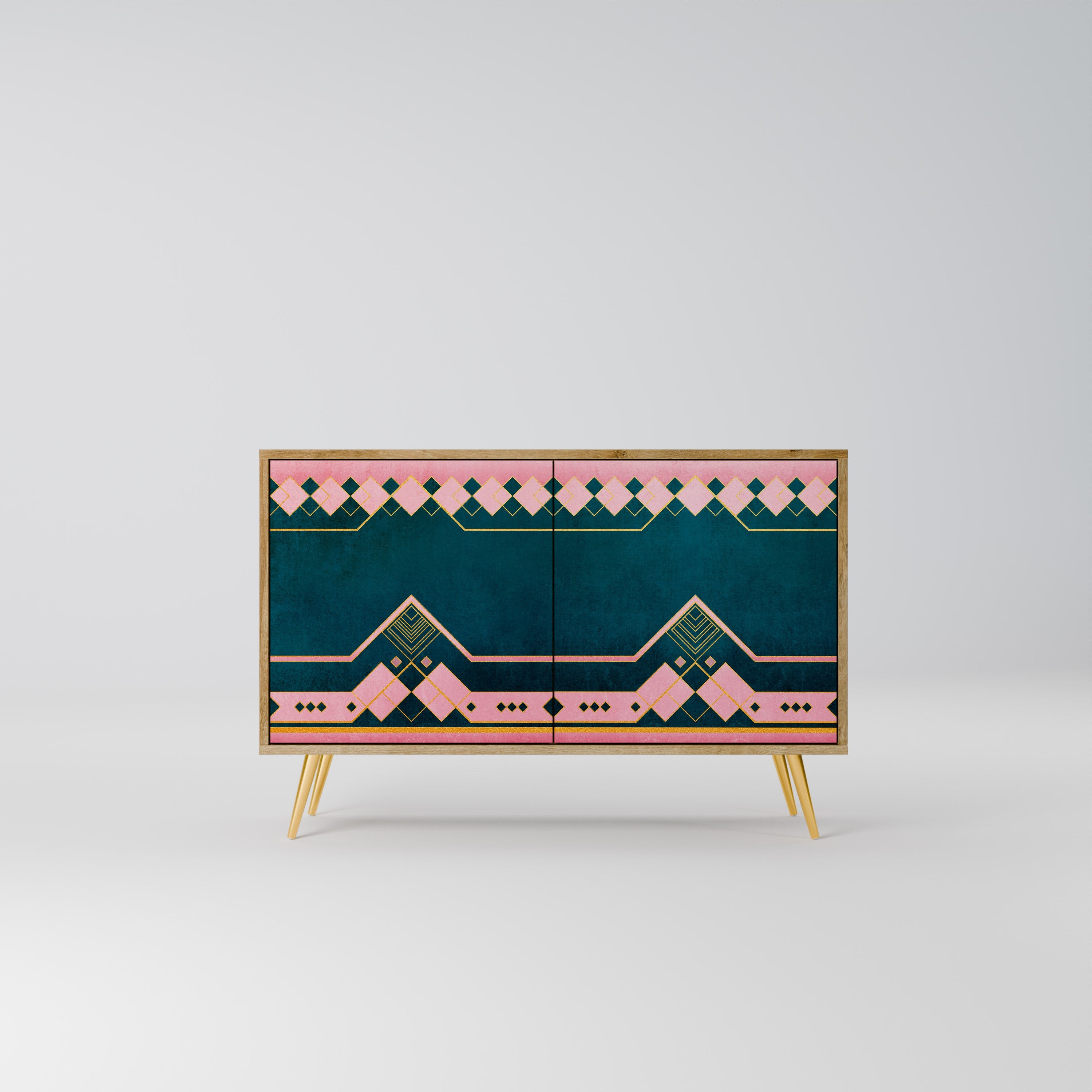 ROYAL COMPOSITION Aparador de 2 Portas em Efeito Carvalho