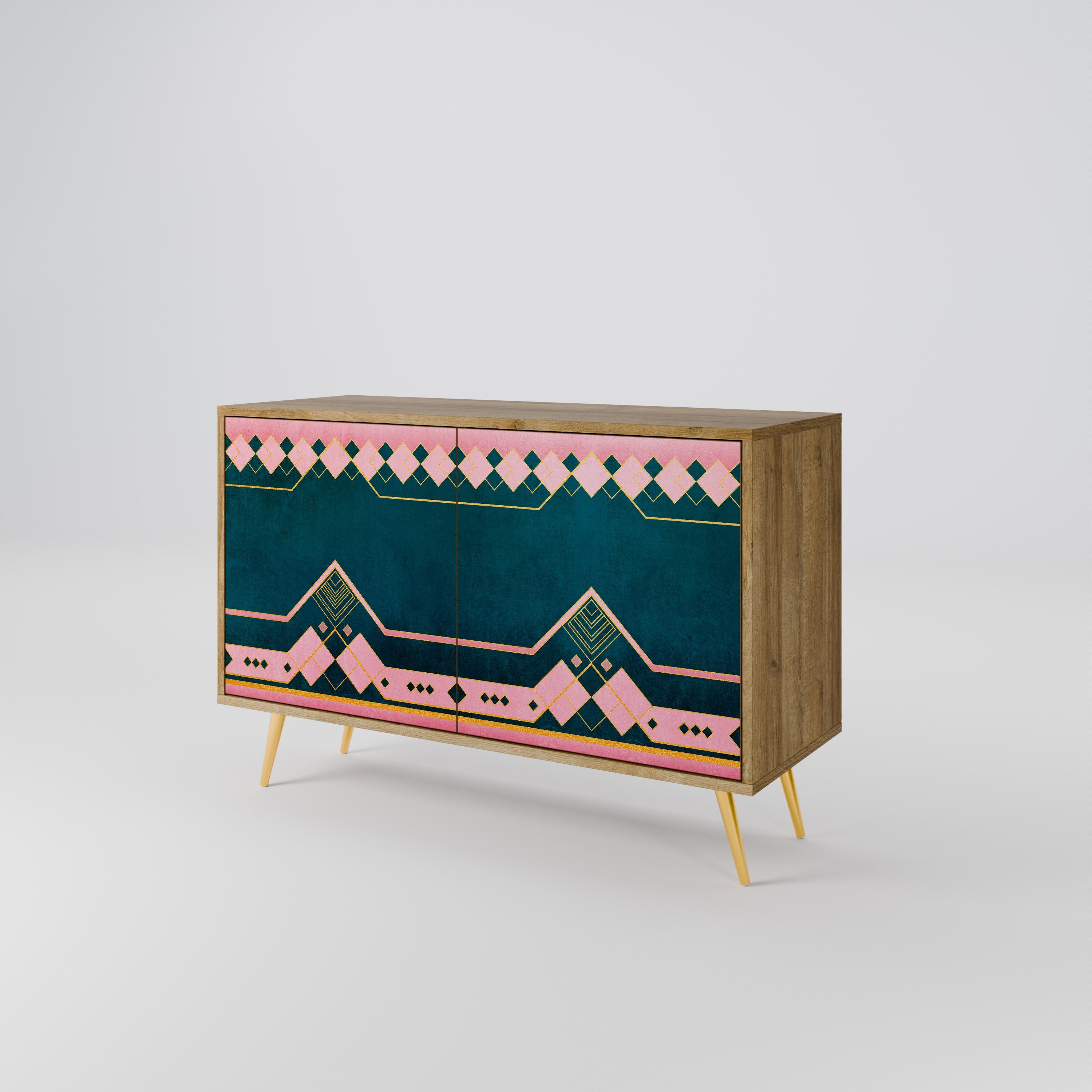 ROYAL COMPOSITION Aparador de 2 Portas em Efeito Carvalho