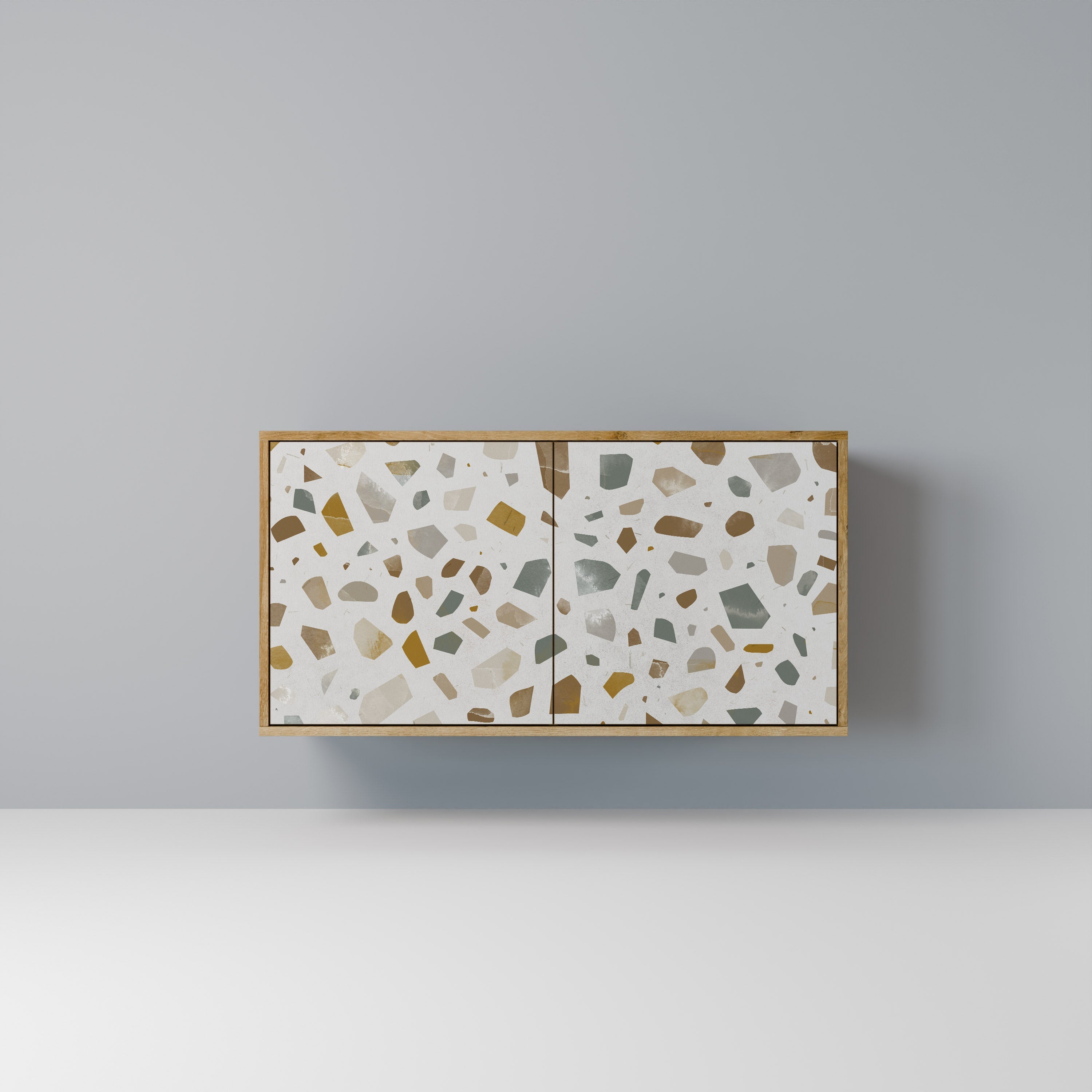 PIECES OF TOMORROW Aparador de 2 Portas em Efeito Carvalho