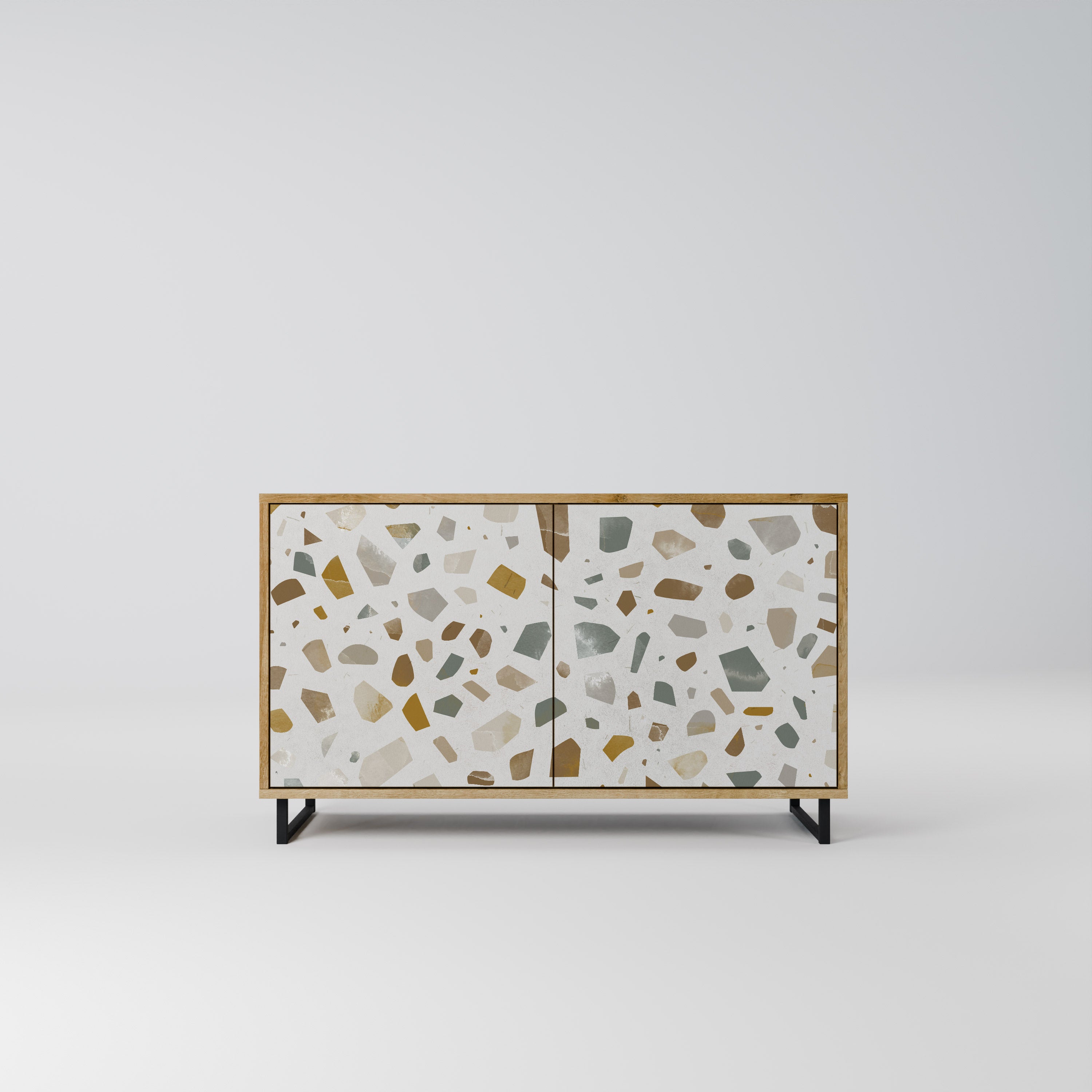 PIECES OF TOMORROW Aparador de 2 Portas em Efeito Carvalho