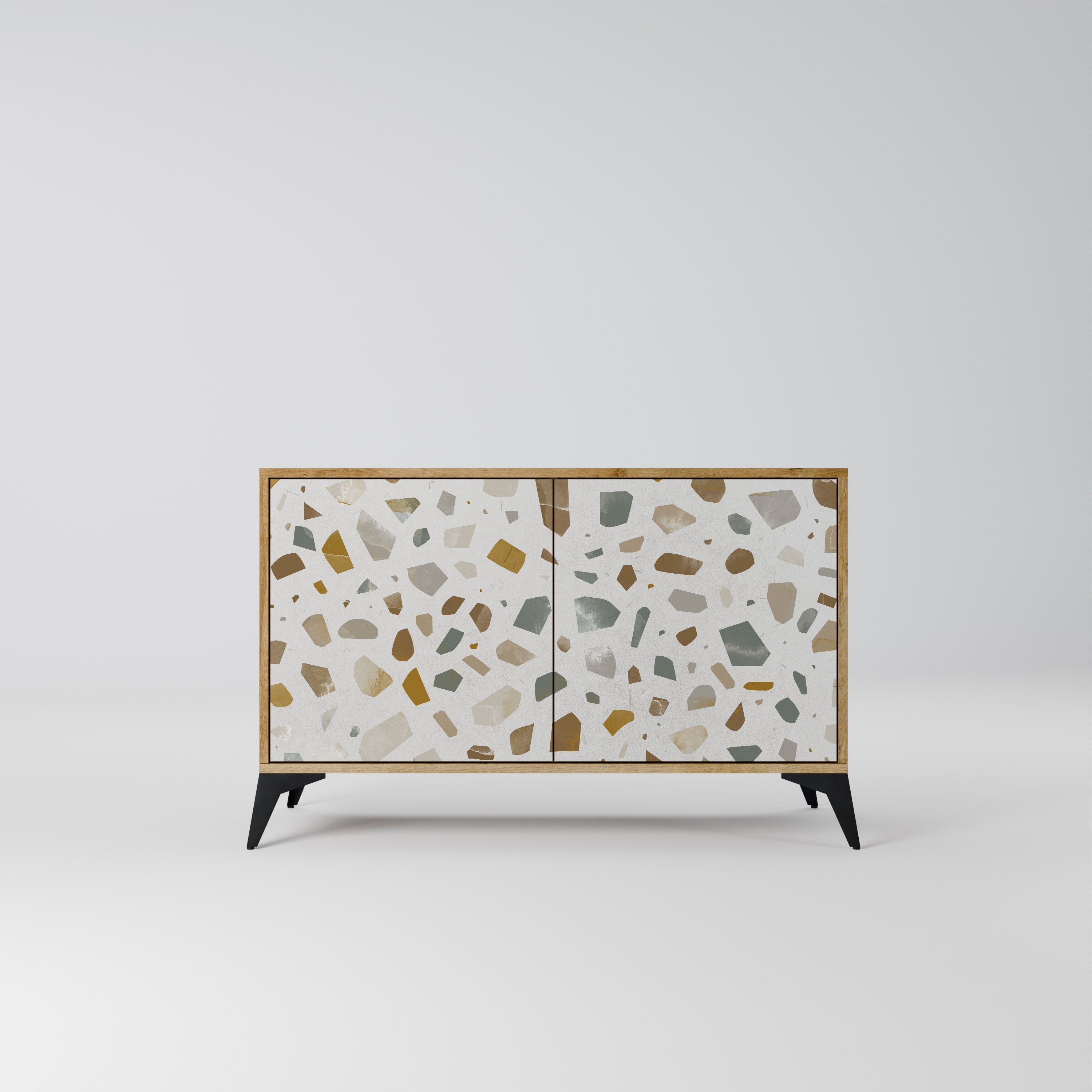 PIECES OF TOMORROW Aparador de 2 Portas em Efeito Carvalho