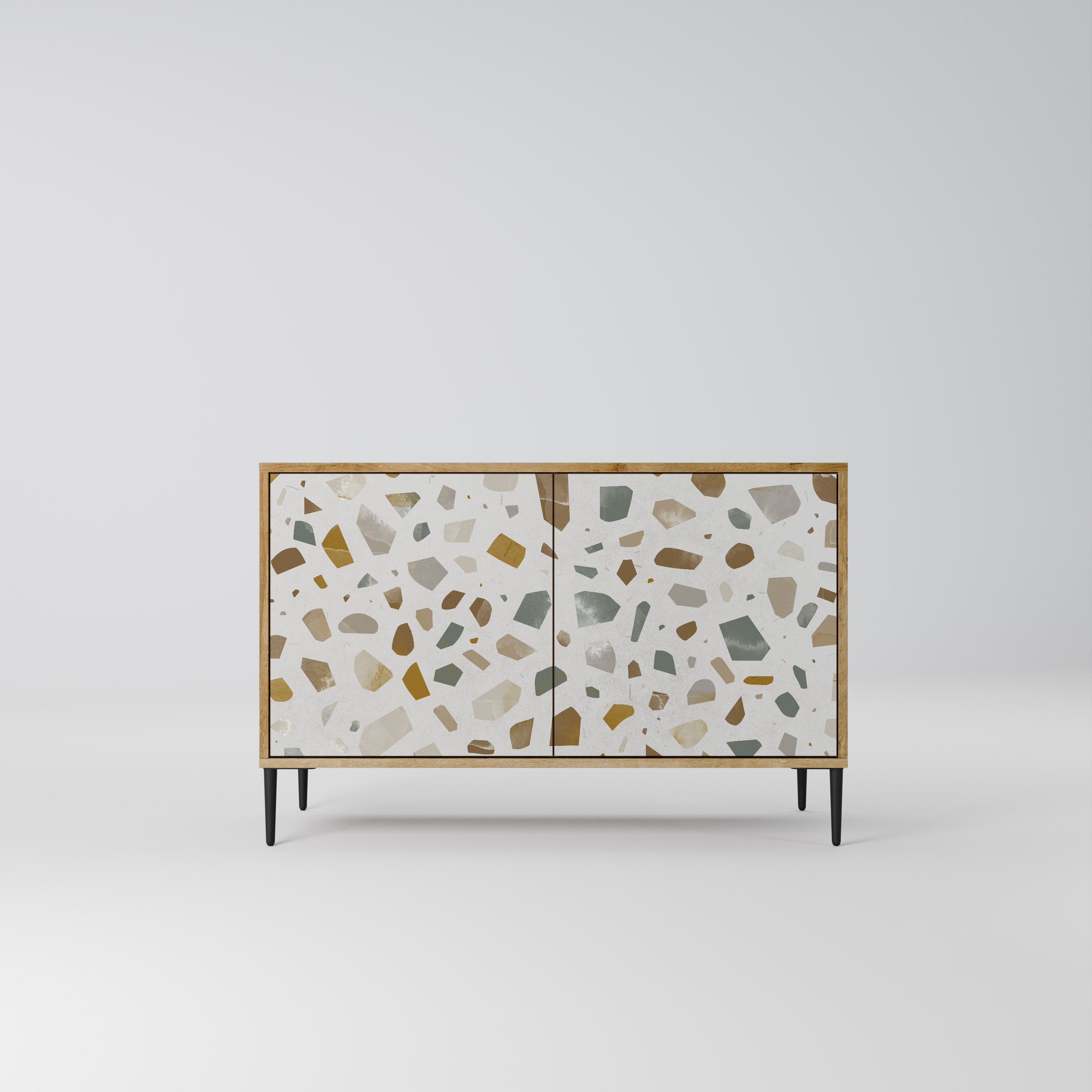 PIECES OF TOMORROW Aparador de 2 Portas em Efeito Carvalho