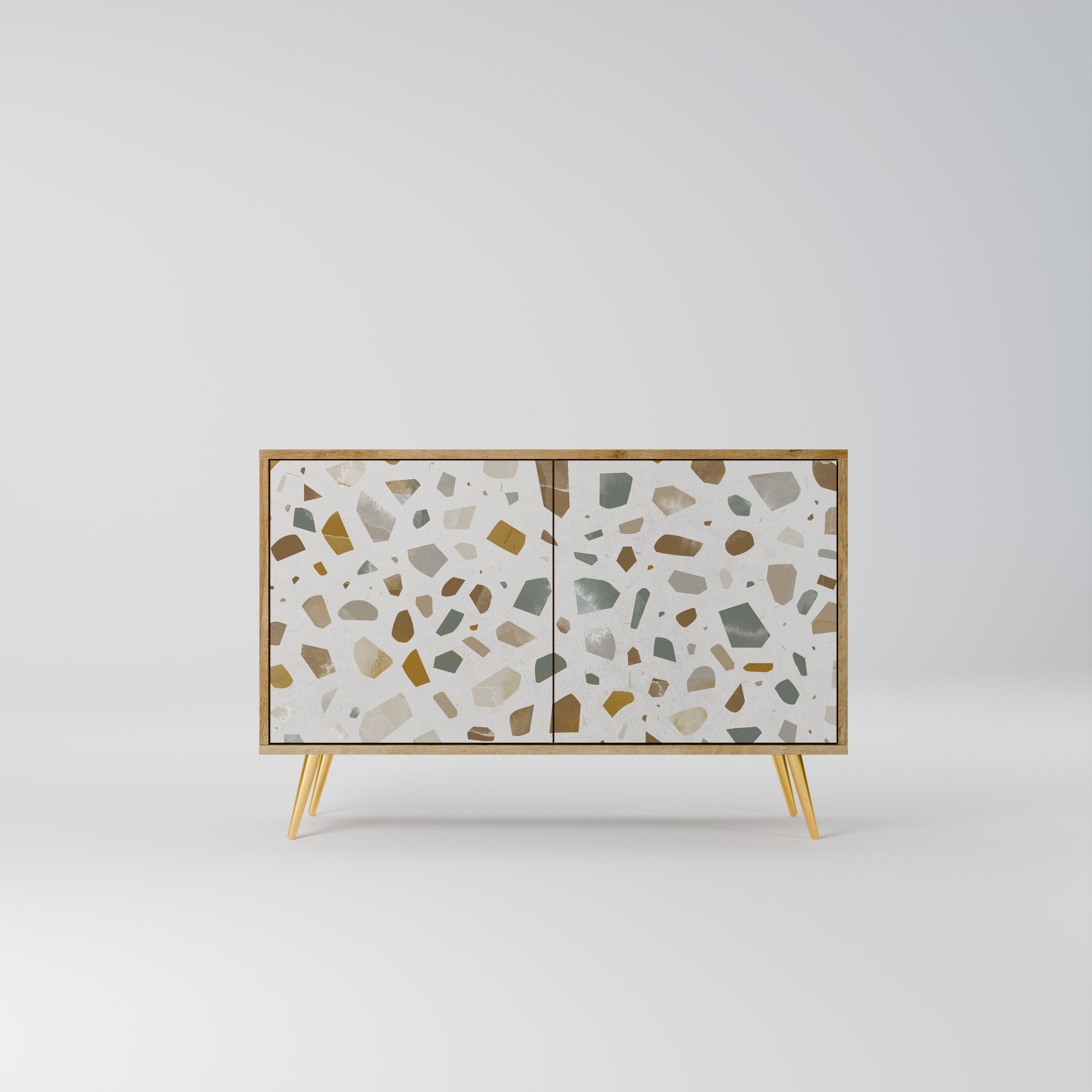 PIECES OF TOMORROW Aparador de 2 Portas em Efeito Carvalho