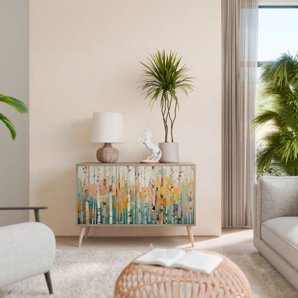 BIRCH KALEIDOSCOPE Aparador de 2 Portas em Efeito Carvalho