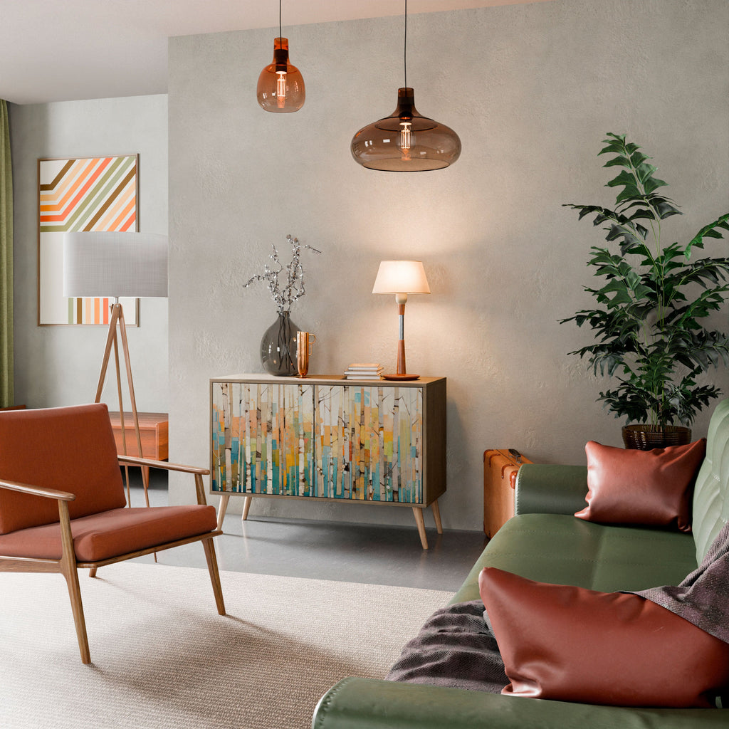 BIRCH KALEIDOSCOPE Aparador de 2 Portas em Efeito Carvalho