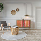 INDIAN FOLK Aparador de 2 Portas em Efeito Carvalho