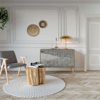 GRAIN LINES Aparador de 2 Portas em Efeito Carvalho