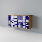 THE RIGHT PLACES Aparador de 2 Portas em Efeito Carvalho