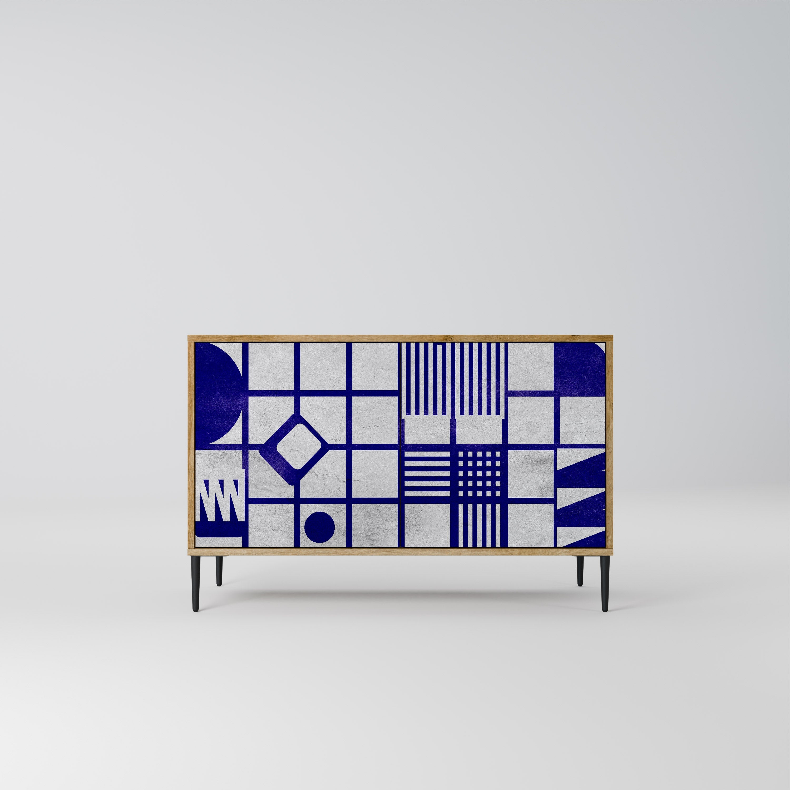 THE RIGHT PLACES Aparador de 2 Portas em Efeito Carvalho