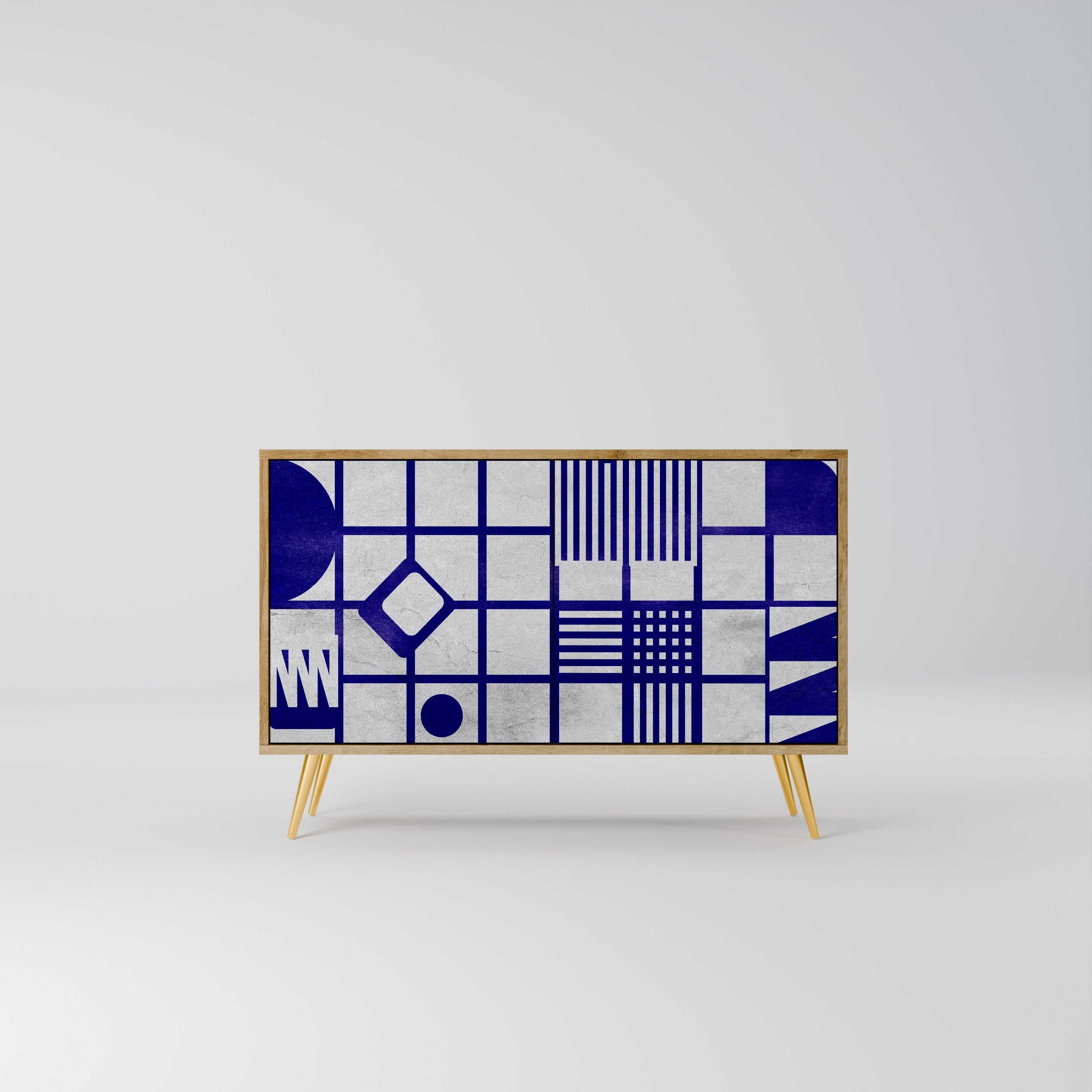 THE RIGHT PLACES Aparador de 2 Portas em Efeito Carvalho