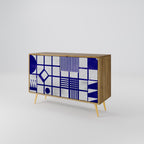 THE RIGHT PLACES Aparador de 2 Portas em Efeito Carvalho