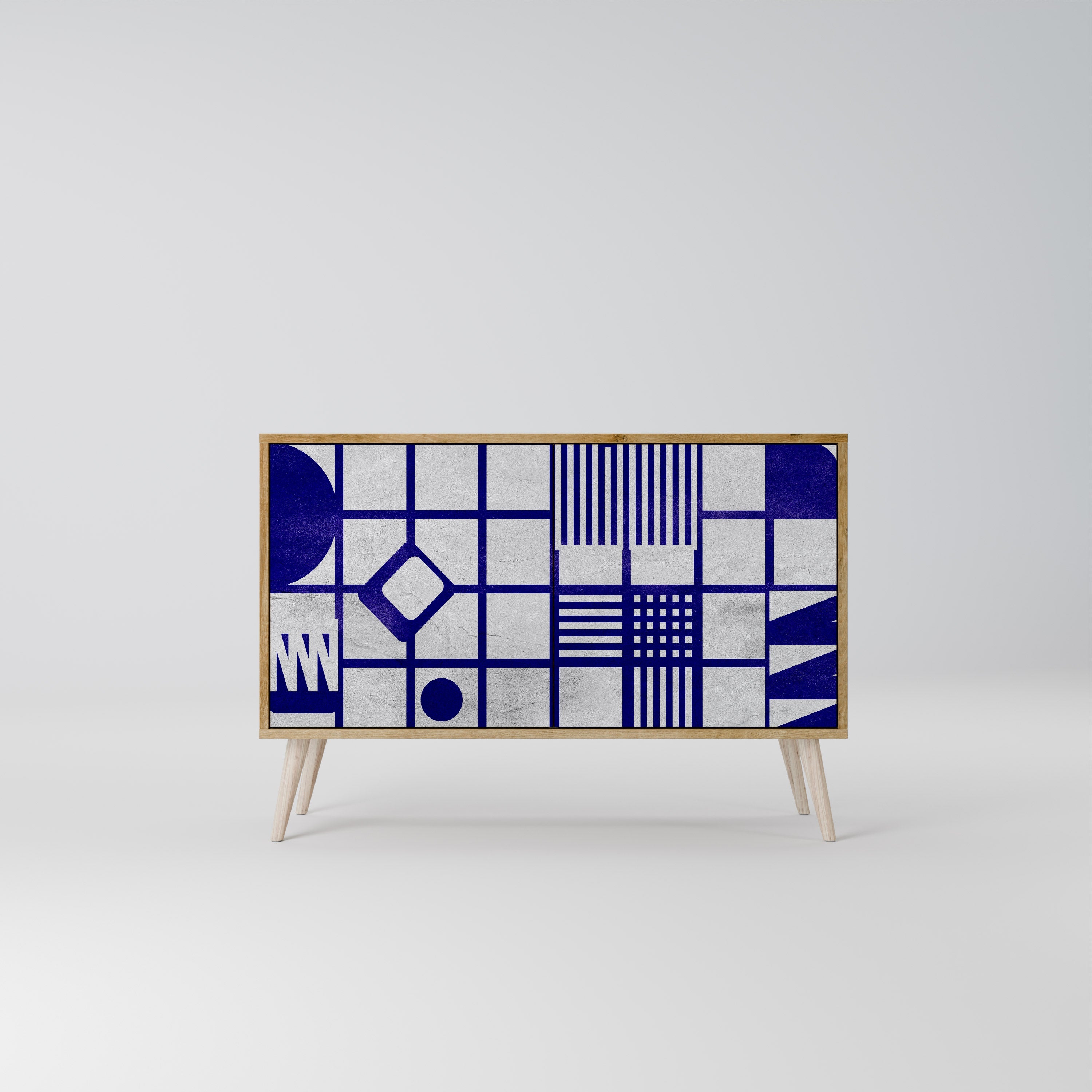 THE RIGHT PLACES Aparador de 2 Portas em Efeito Carvalho