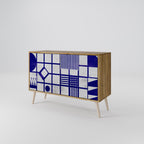 THE RIGHT PLACES Aparador de 2 Portas em Efeito Carvalho