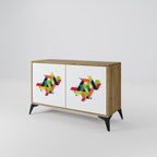 FUTURE SIGN Aparador de 2 Portas em Efeito Carvalho