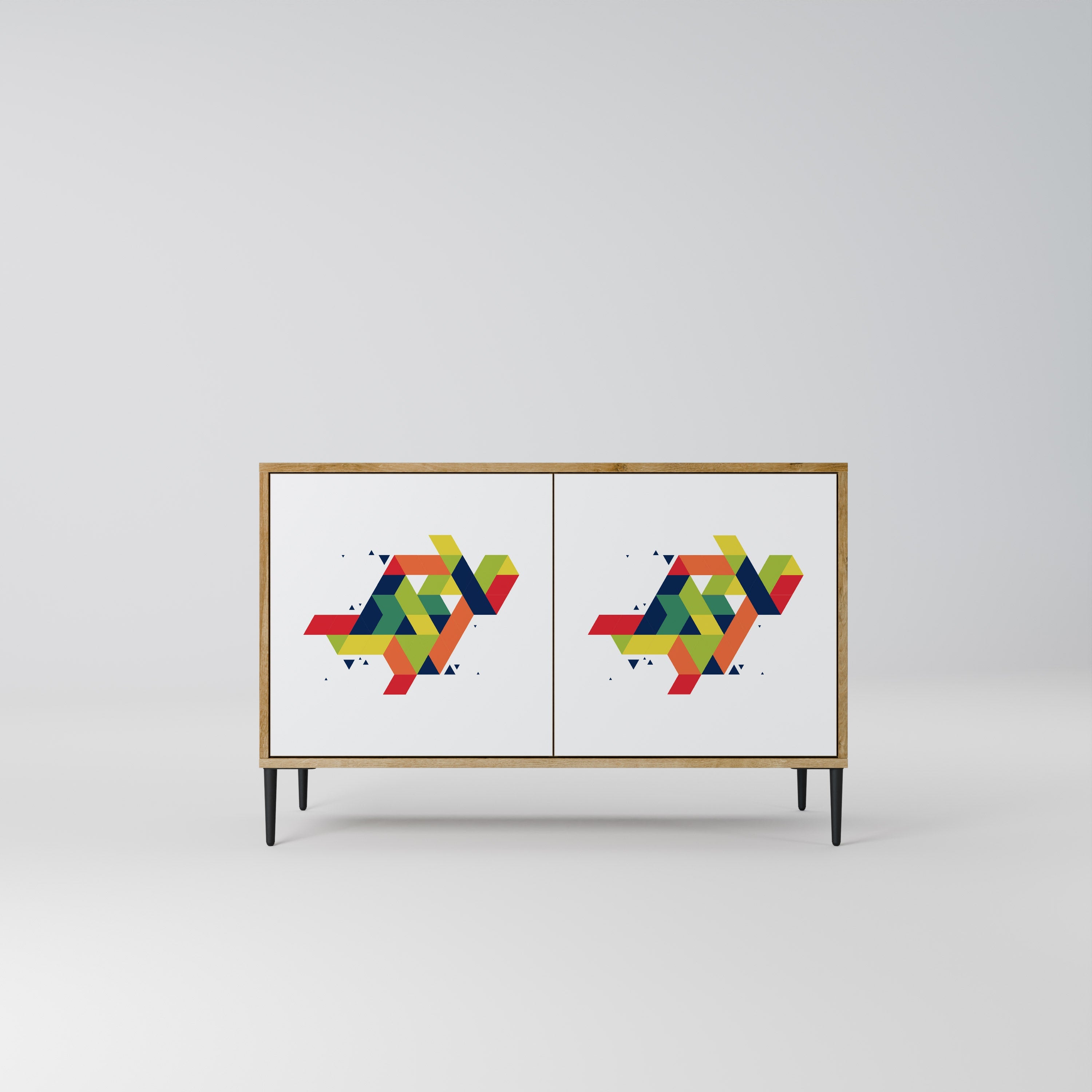 FUTURE SIGN Aparador de 2 Portas em Efeito Carvalho