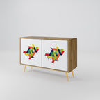 FUTURE SIGN Aparador de 2 Portas em Efeito Carvalho