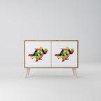 FUTURE SIGN Aparador de 2 Portas em Efeito Carvalho