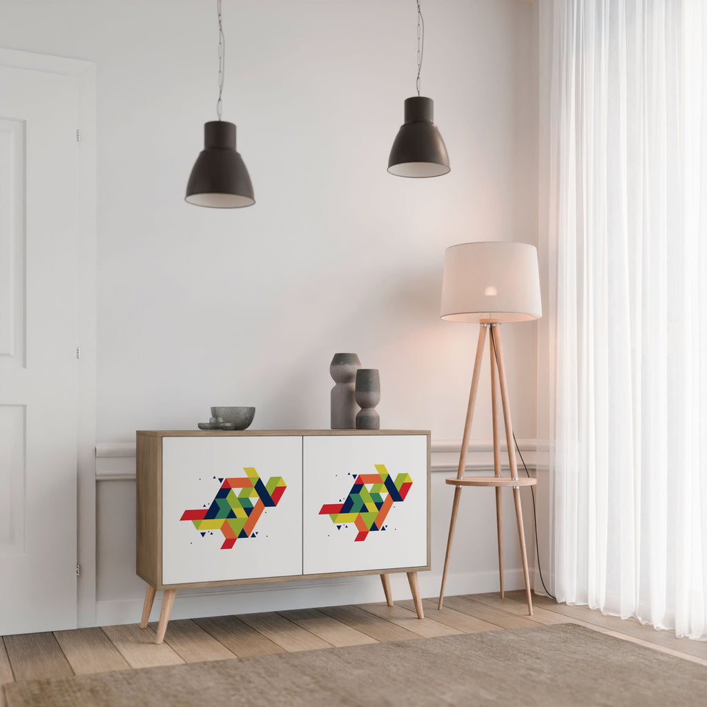 FUTURE SIGN Aparador de 2 Portas em Efeito Carvalho