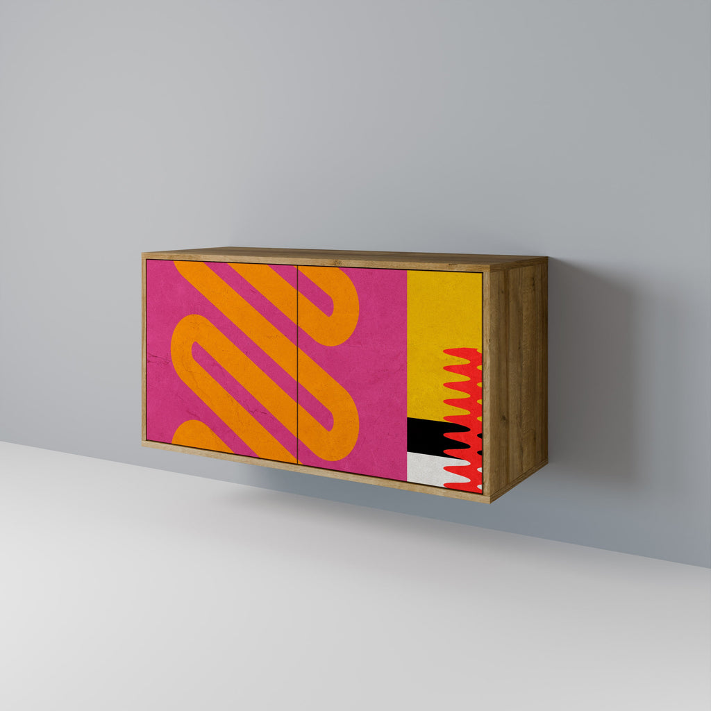 VIVID ART Aparador de 2 Portas em Efeito Carvalho