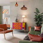 VIVID ART Aparador de 2 Portas em Efeito Carvalho