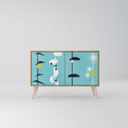 PATHS TO HAPPINESS Aparador de 2 Portas em Efeito Carvalho