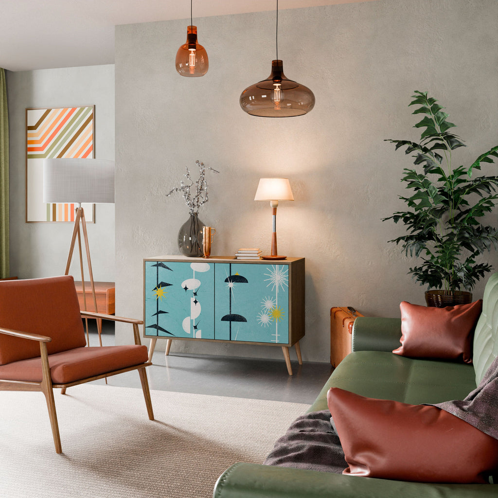 PATHS TO HAPPINESS Aparador de 2 Portas em Efeito Carvalho