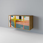 INTERSTELLAR VIBES Aparador de 2 Portas em Efeito Carvalho