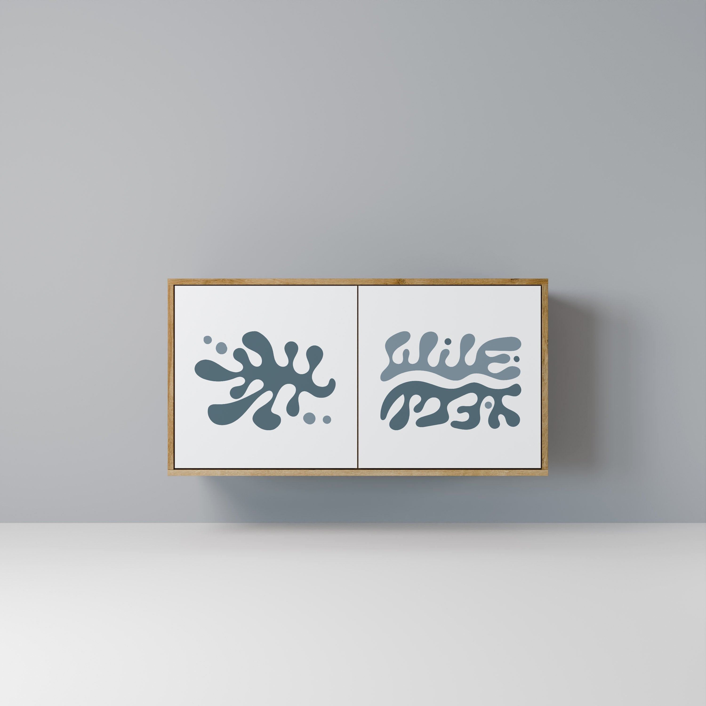 WONDERLAND VEGETATION Aparador de 2 Portas em Efeito Carvalho