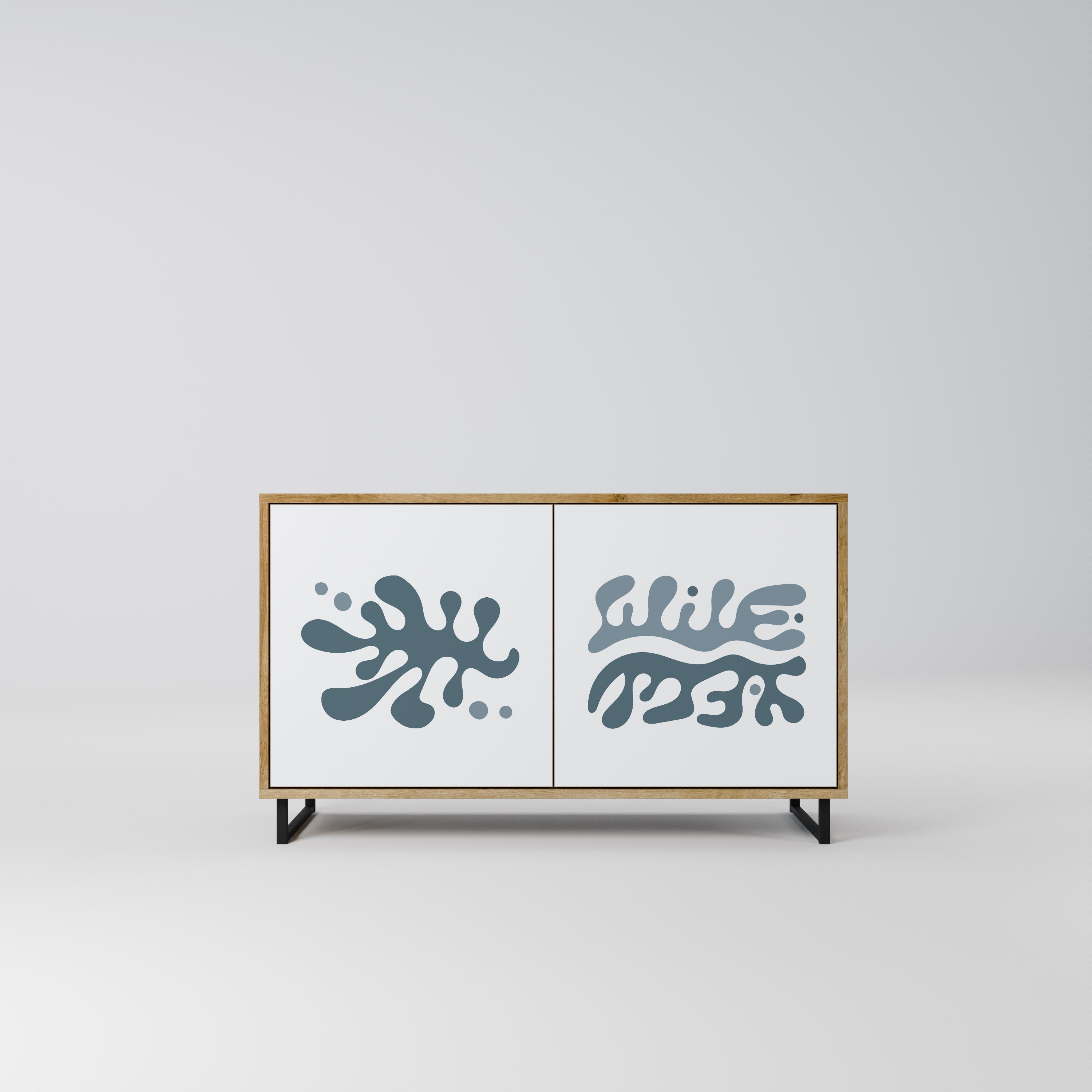 WONDERLAND VEGETATION Aparador de 2 Portas em Efeito Carvalho