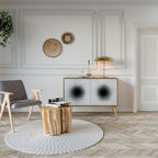 BLACK HOLE Aparador de 2 Portas em Efeito Carvalho