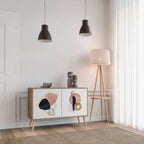 COLORFUL SHAPES Aparador de 2 Portas em Efeito Carvalho