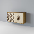 SEE MORE Aparador de 2 Portas em Efeito Carvalho