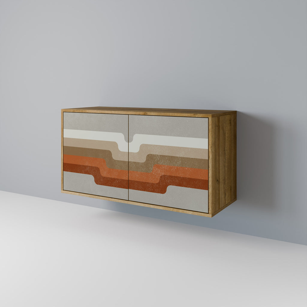 PECULIAR TRAIL Aparador de 2 Portas em Efeito Carvalho