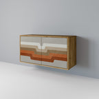 PECULIAR TRAIL Aparador de 2 Portas em Efeito Carvalho